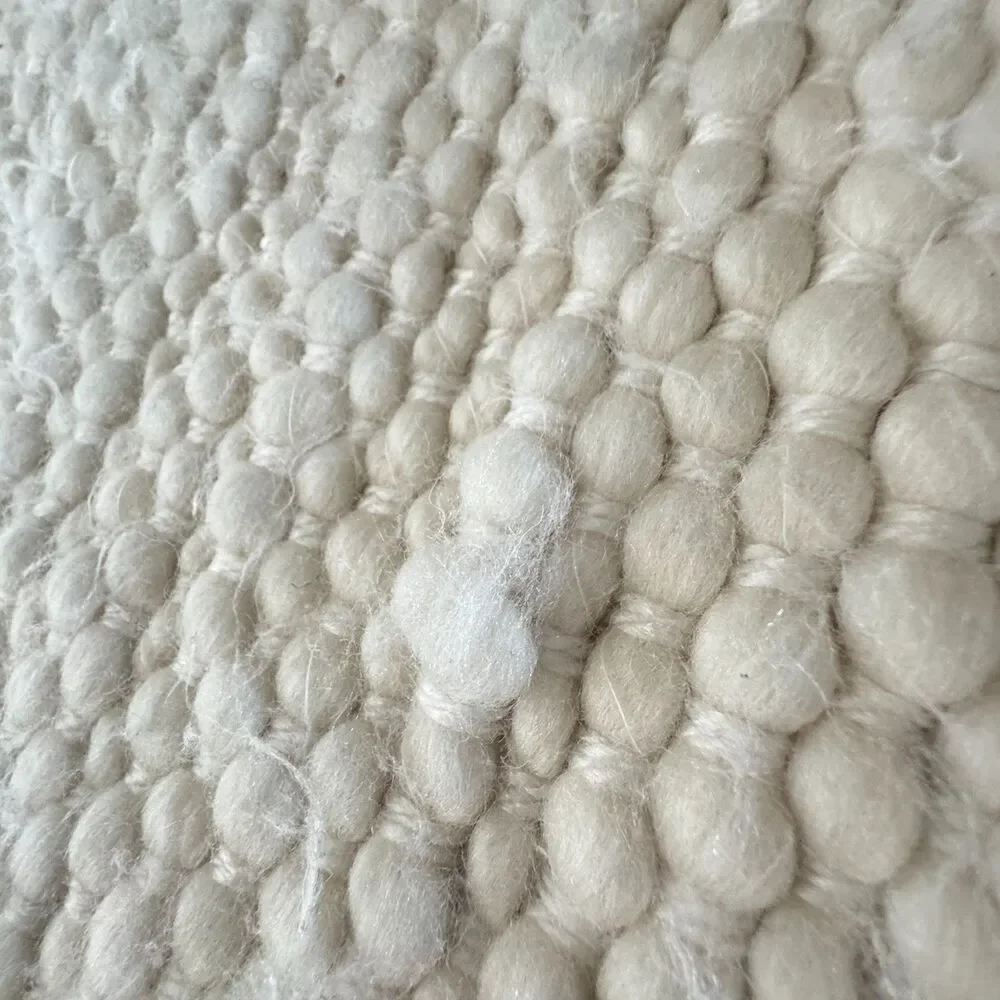West Elm Soft Pebble Pillow Cover Ivory Wool Blend **Mistagged Flaw - READ